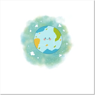 Happy Planet Happy Earth climate change Posters and Art